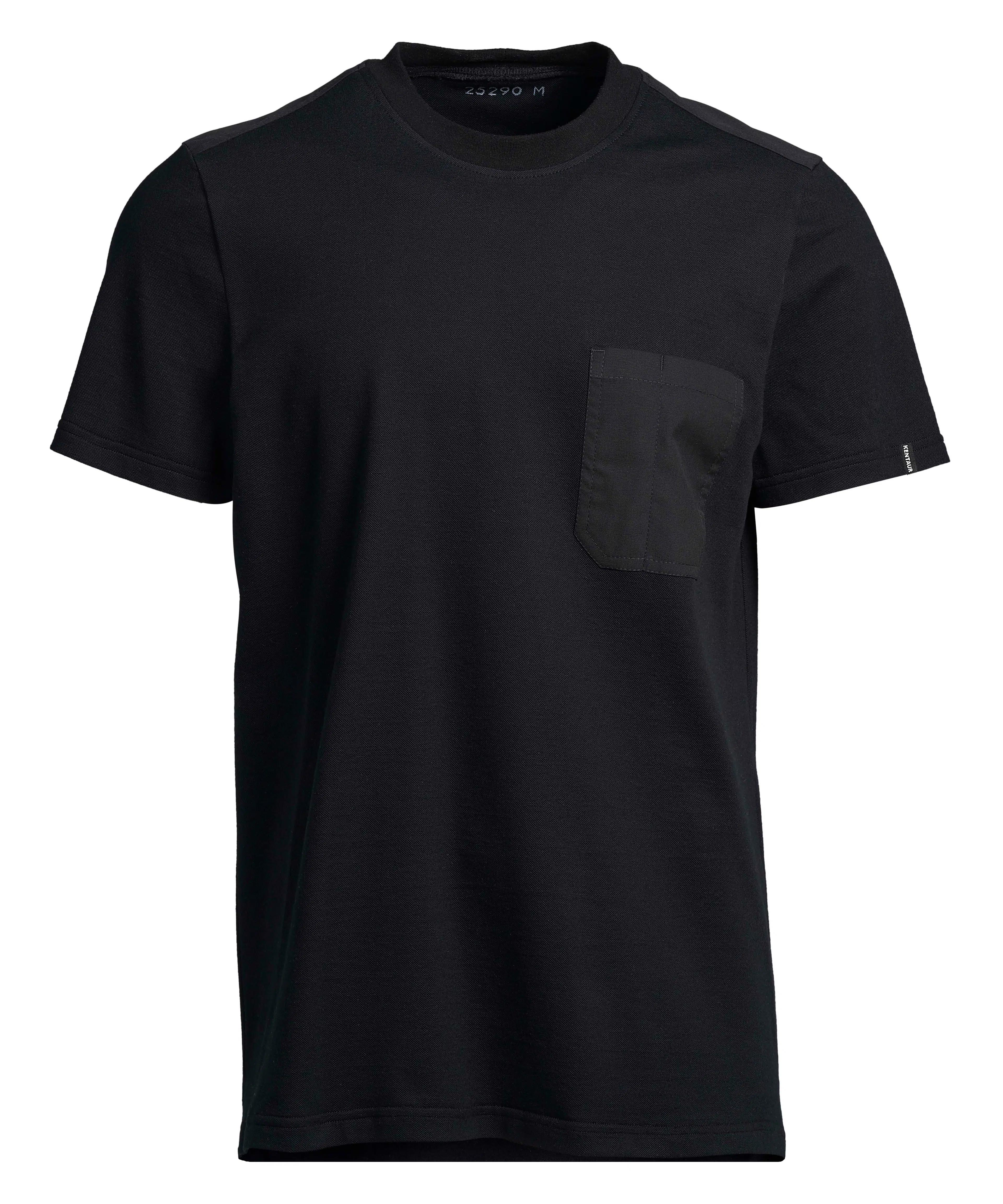 Koch/Service Piqué T-Shirt - schwarz