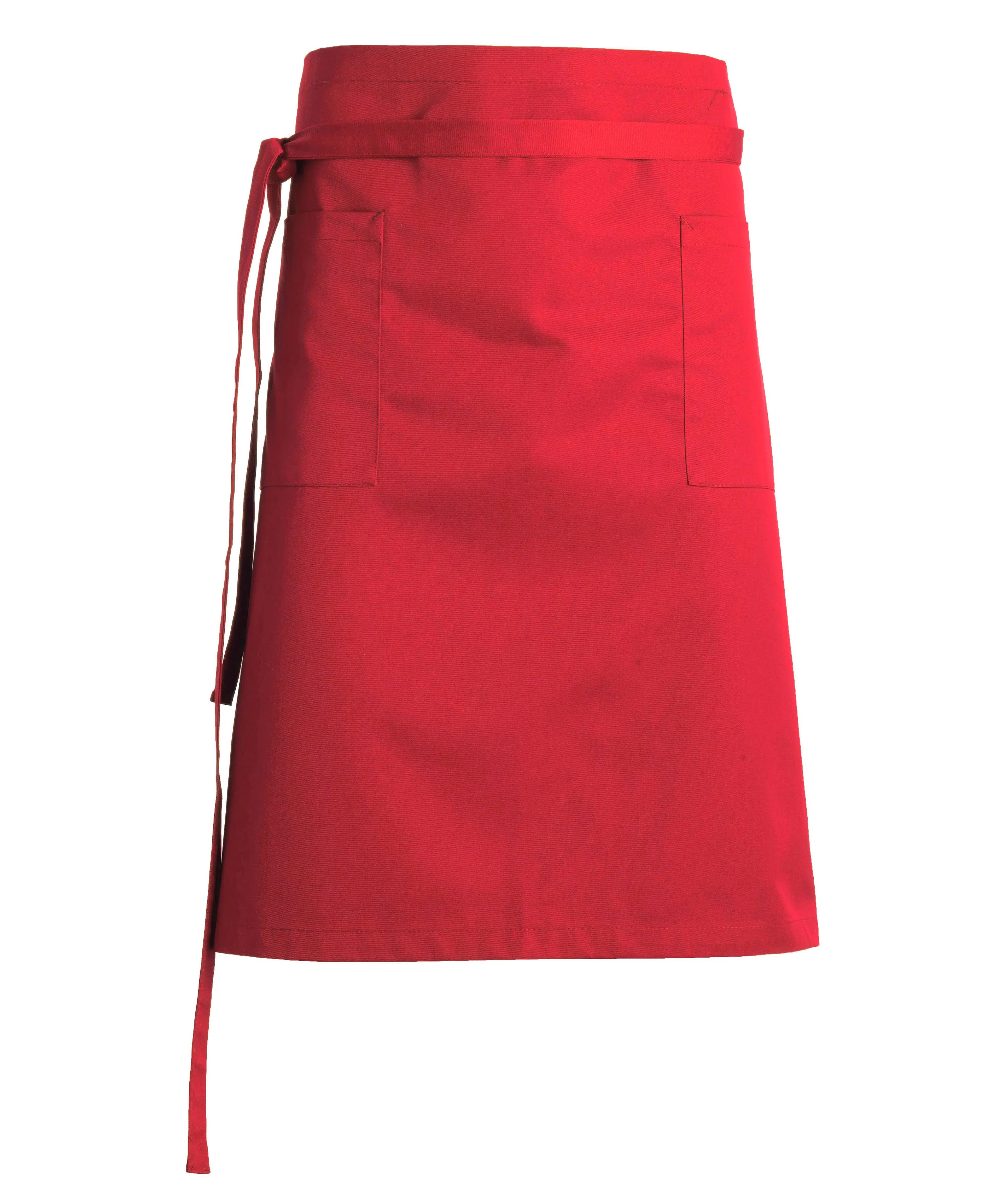 Halbschürze m. Taschen - rot 1