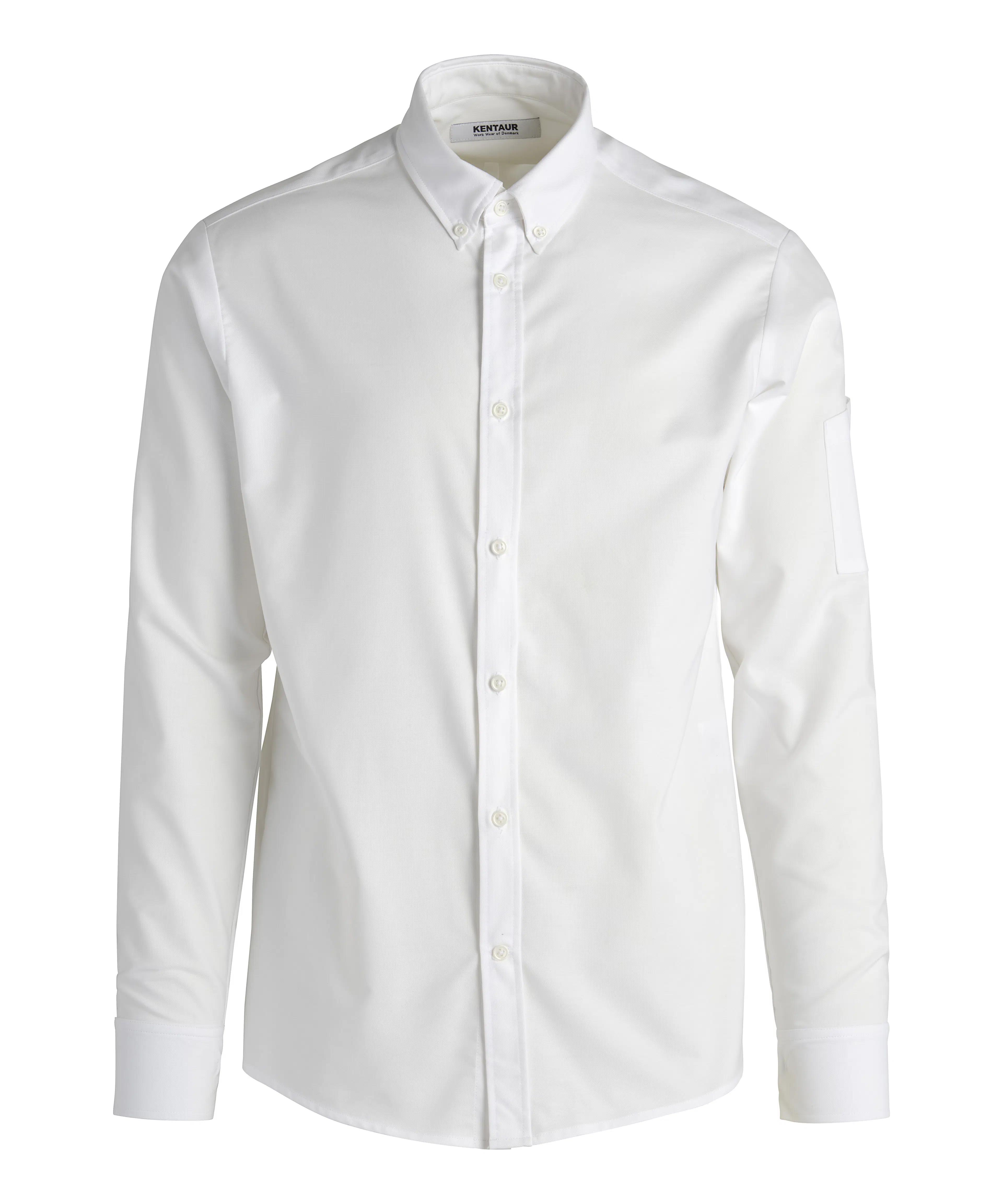 Oxford Herrenhemd Button-Down - weiß