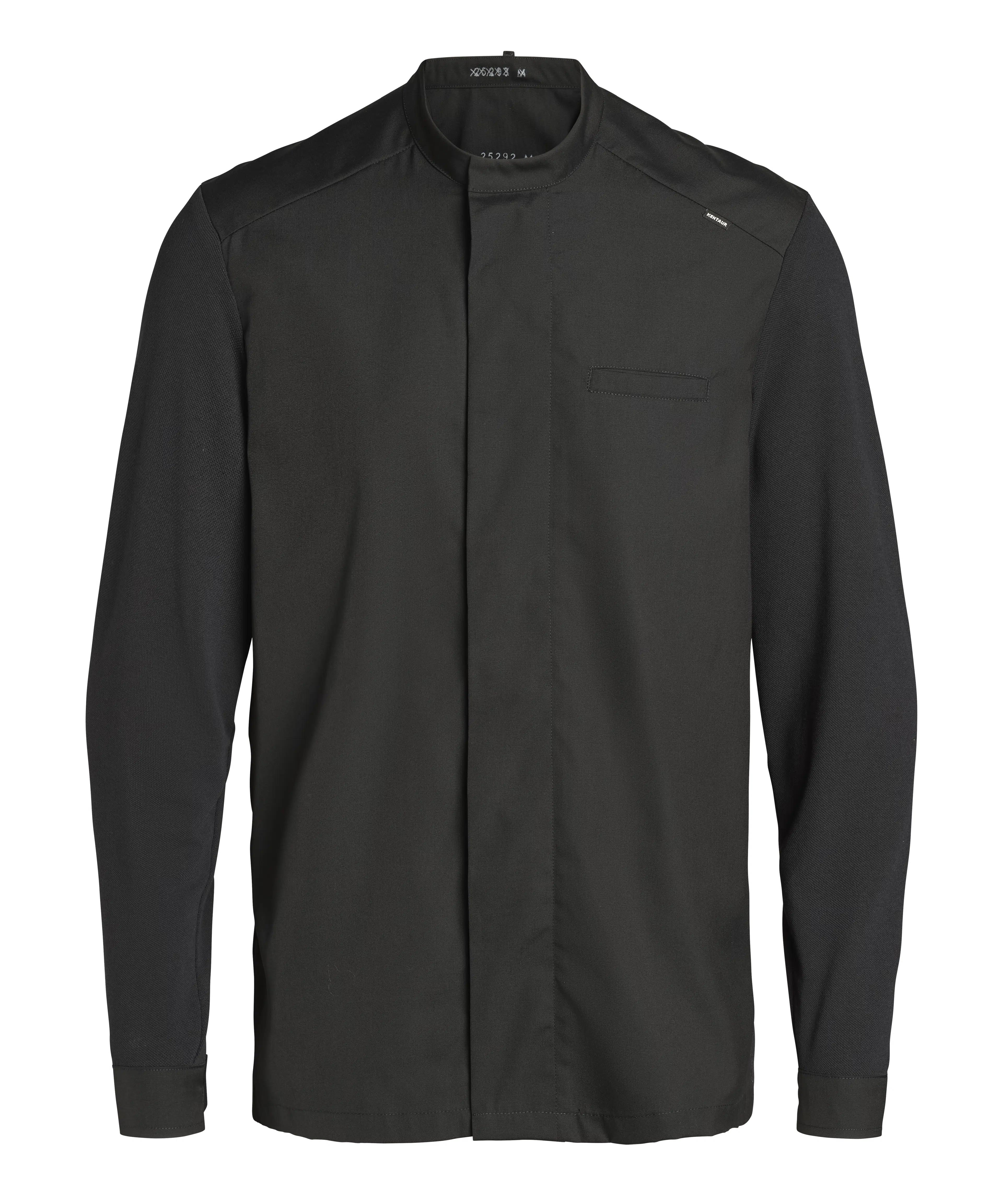 Koch/Service Piqué Hemd - schwarz