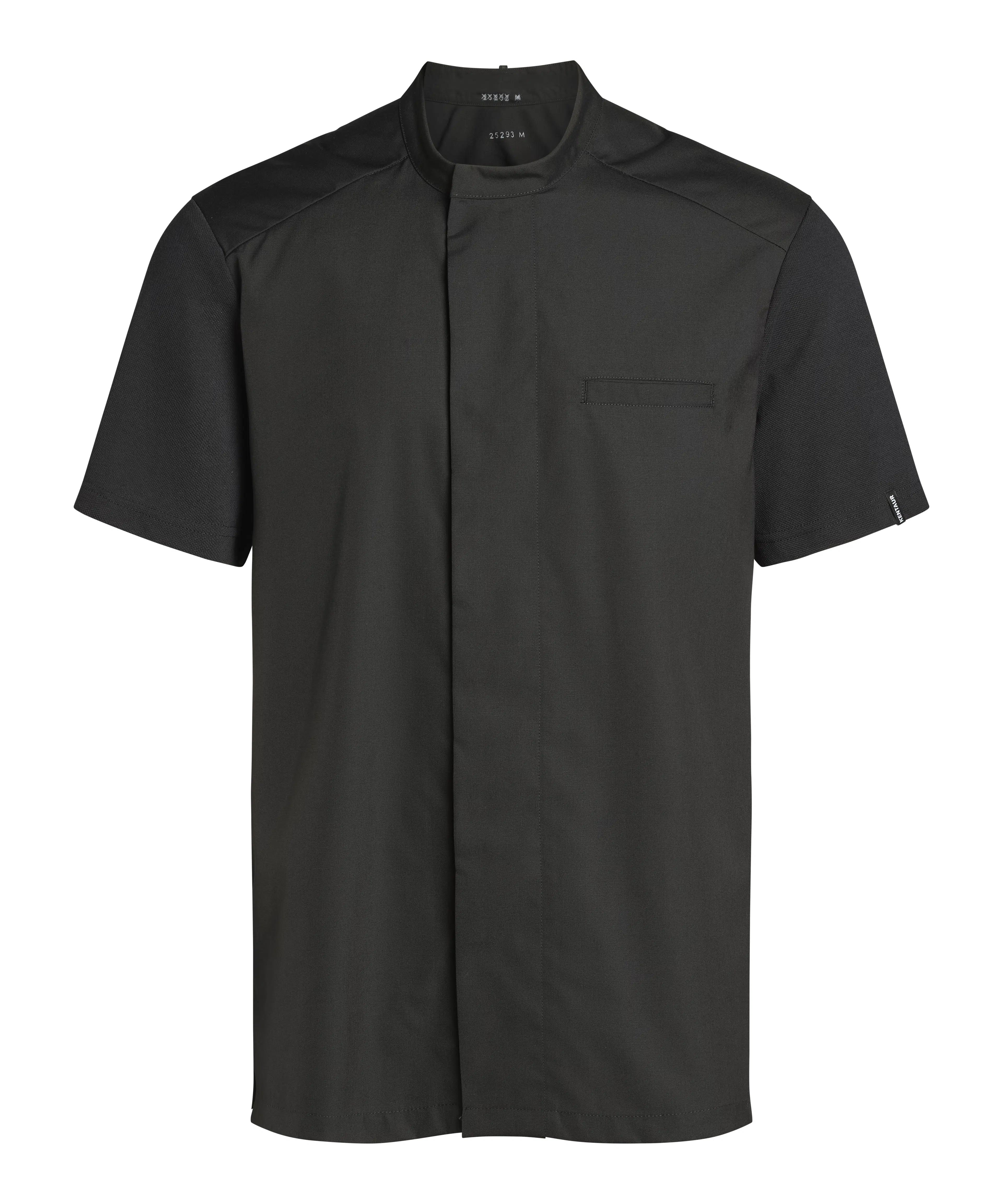 Koch/Service Piqué Hemd - schwarz