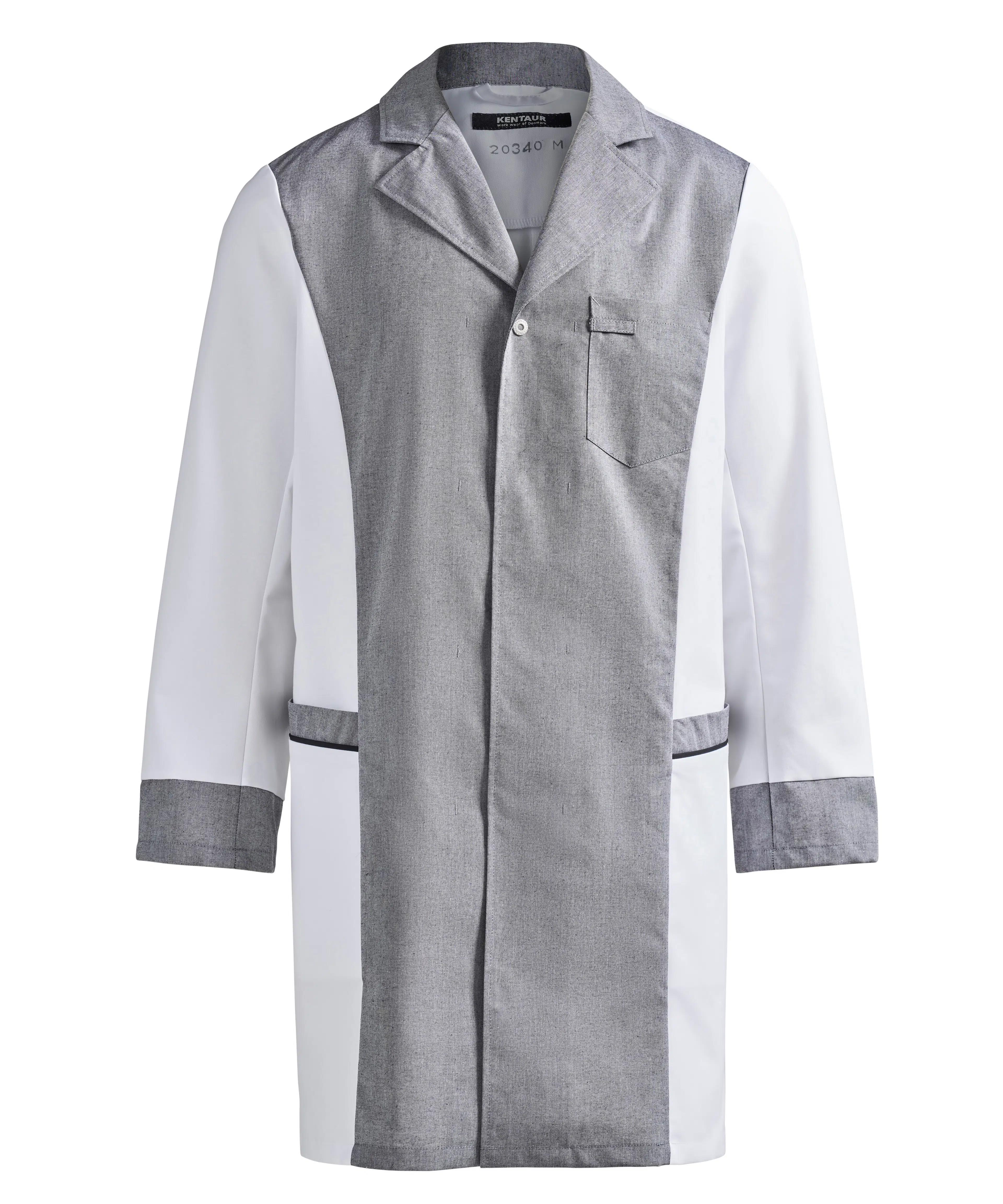 Herrenkittel - weiss/grau 8XL