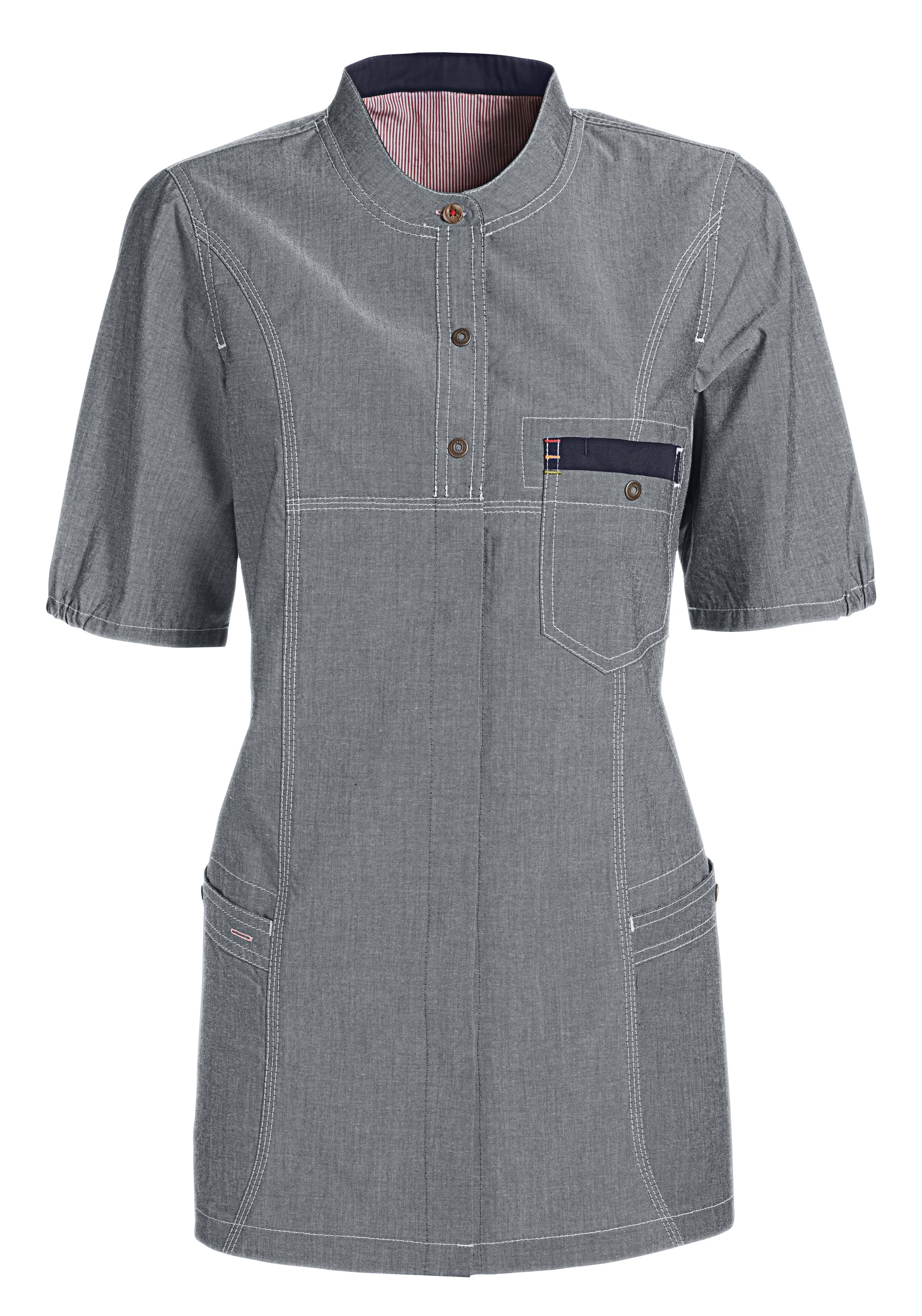 Damenkasack - chambray grau 6XL