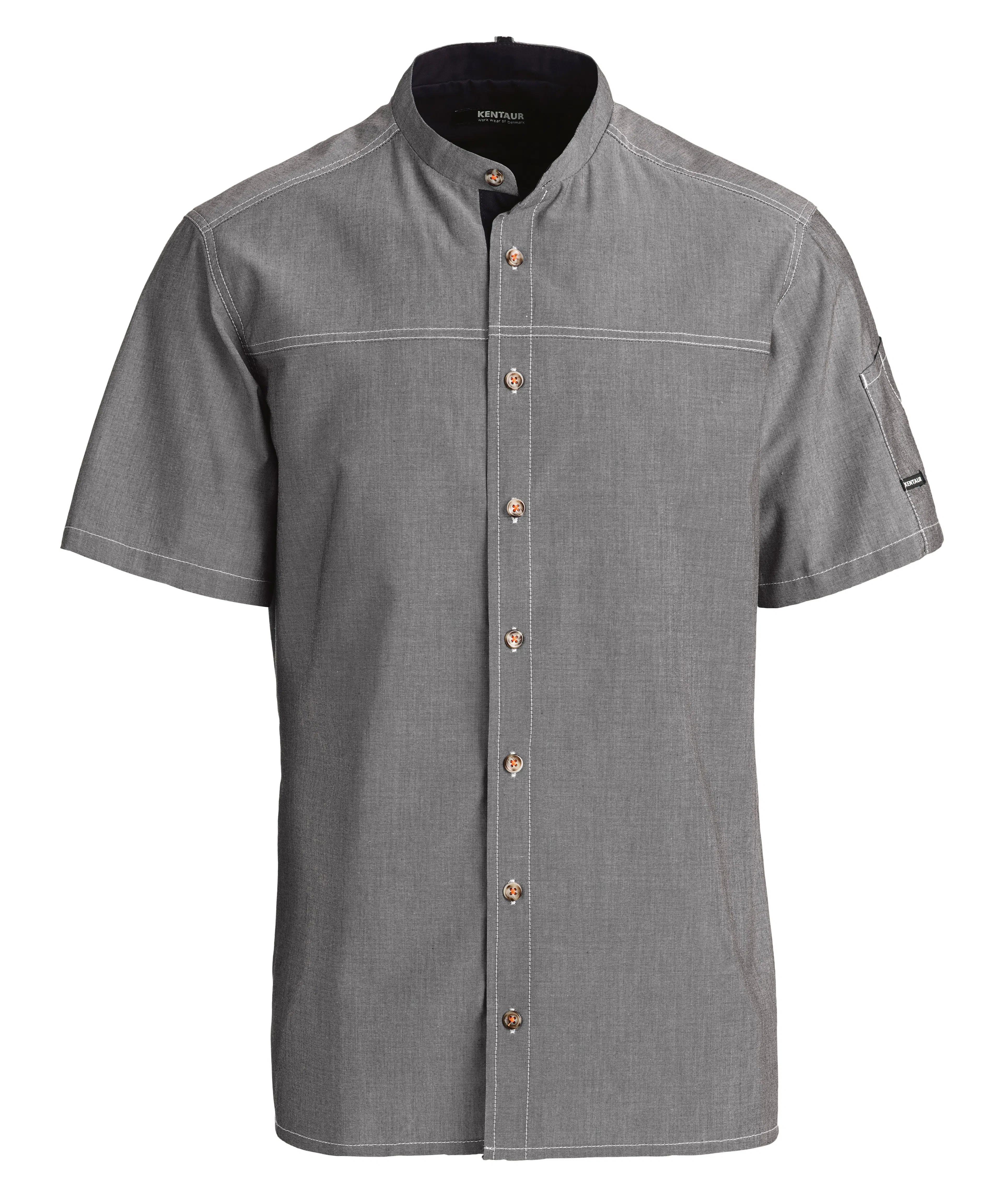 Koch/Servicehemd - chambray grau