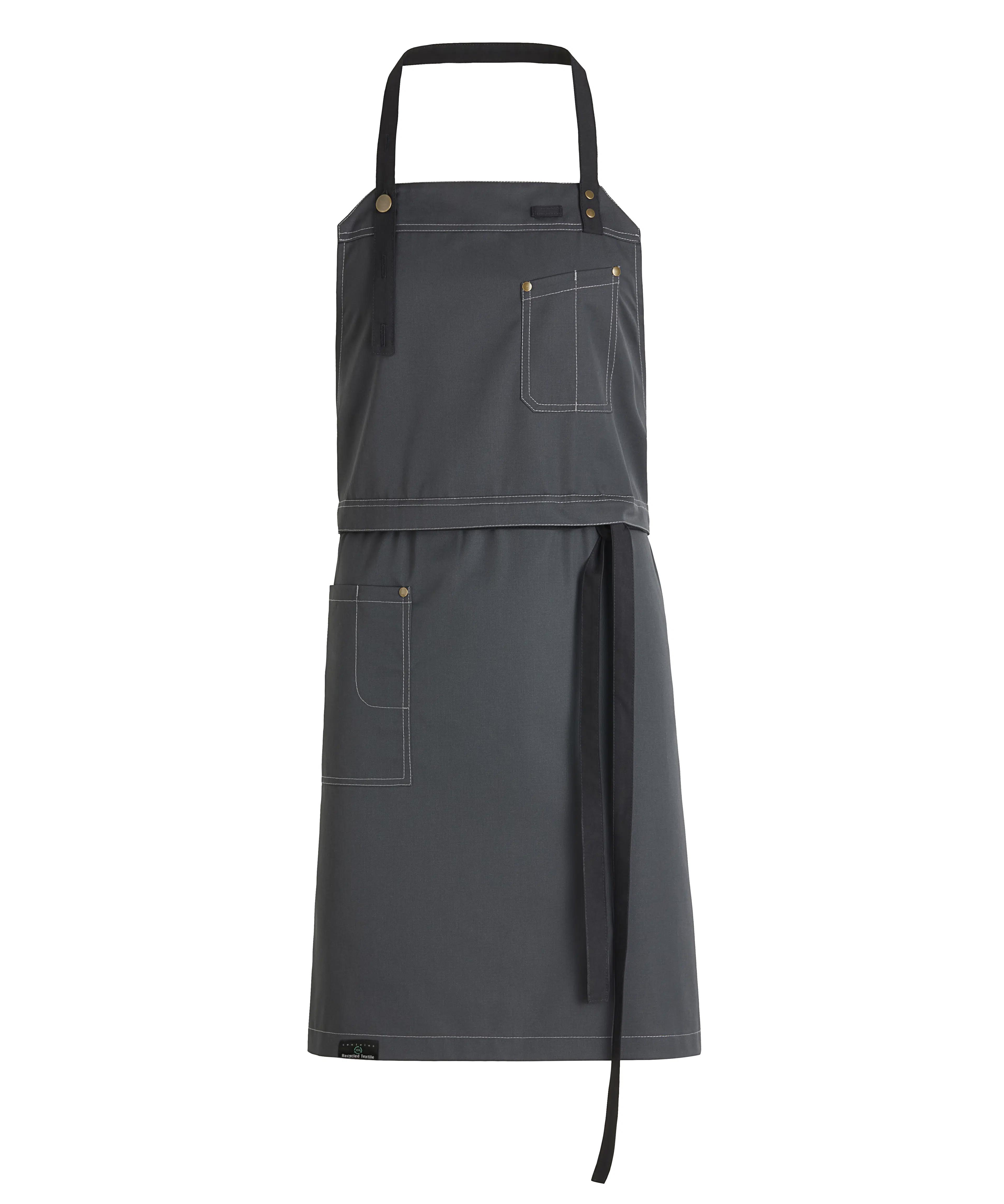 Raw Latzschürze m. taschen - charcoal