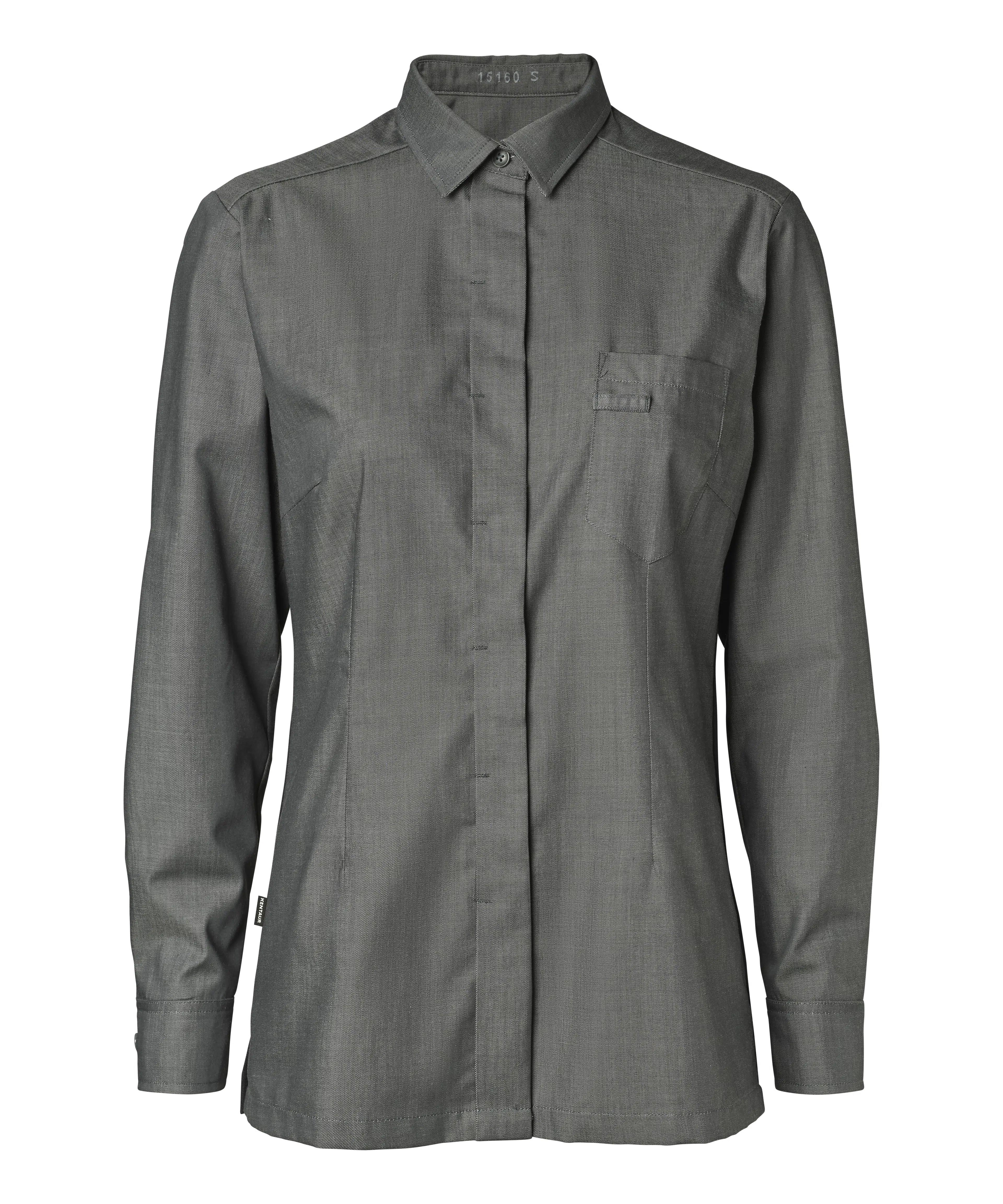 Damenbluse Piqué - super grey