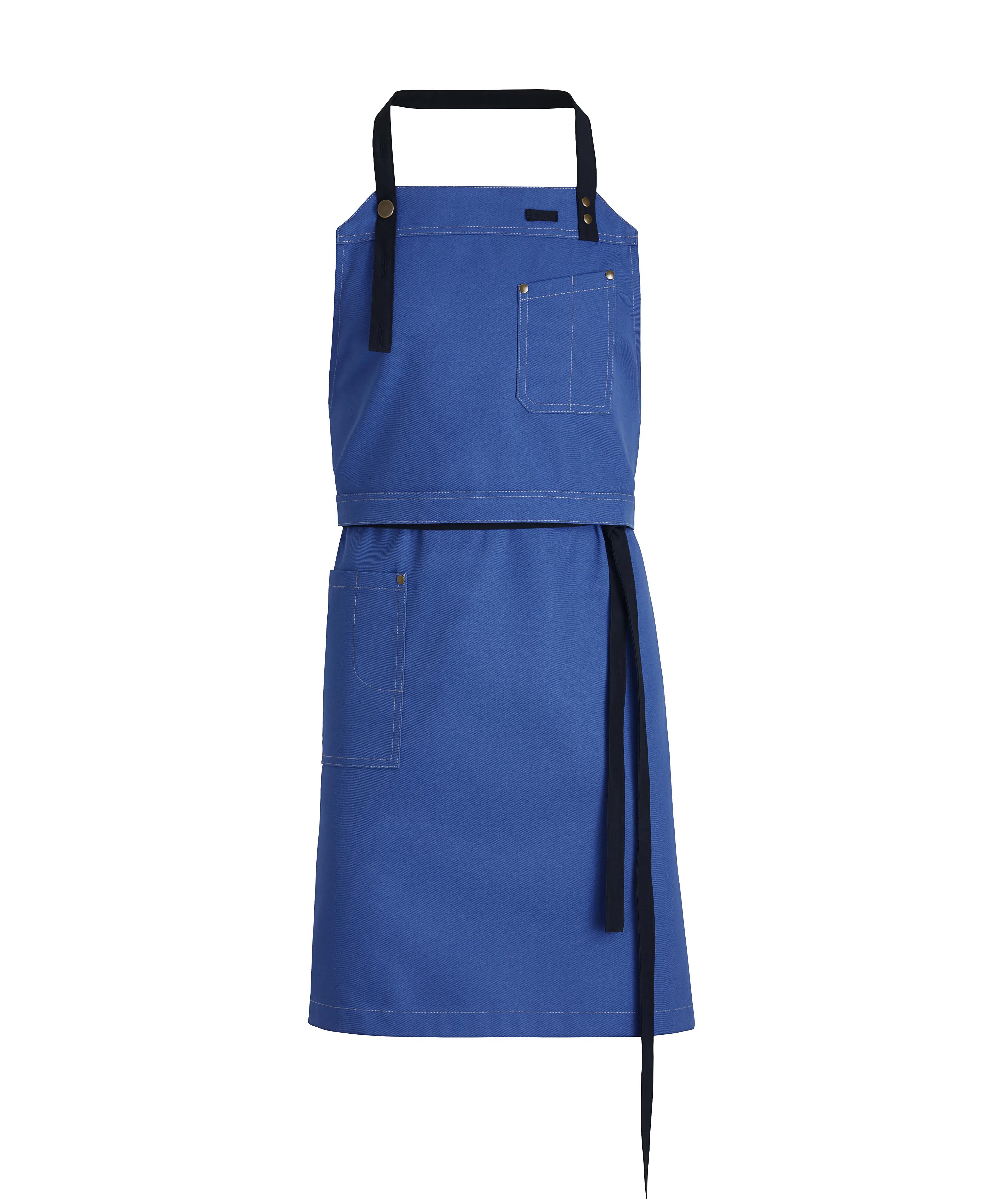 Raw Latzschürze m. taschen - french blue