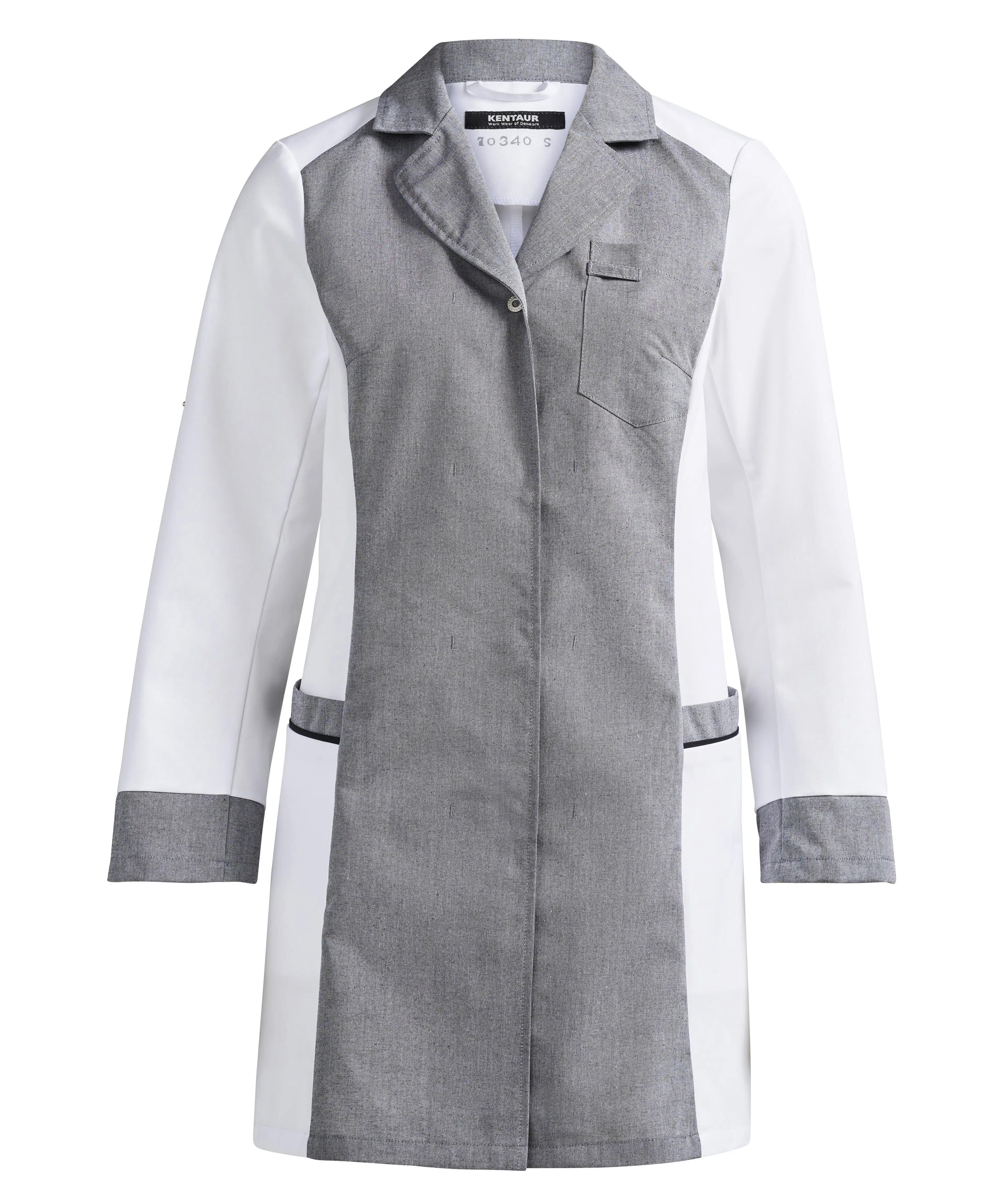 Damenkittel - weiss/schwarz 8XL