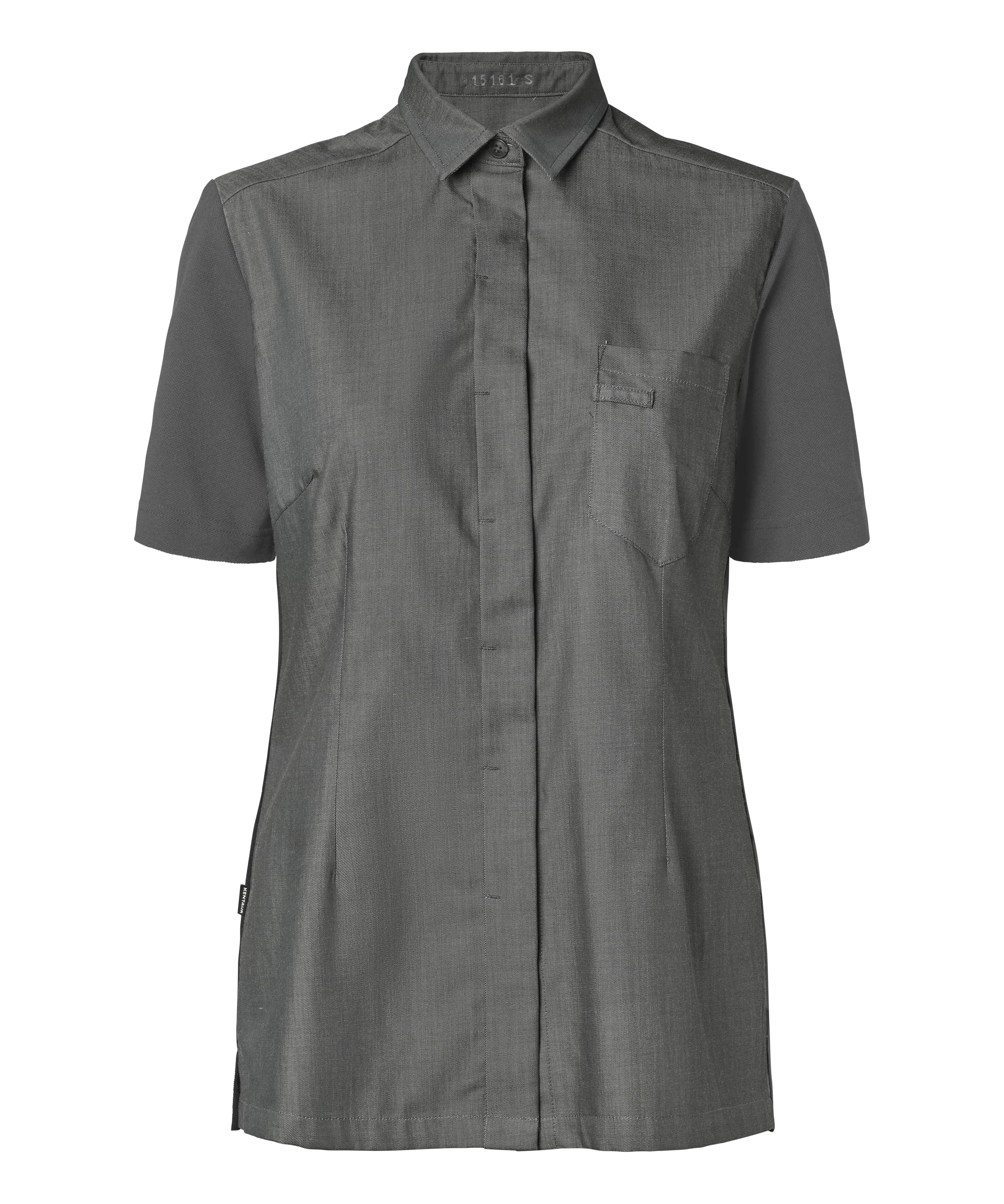 Damenbluse Piqué - super grey