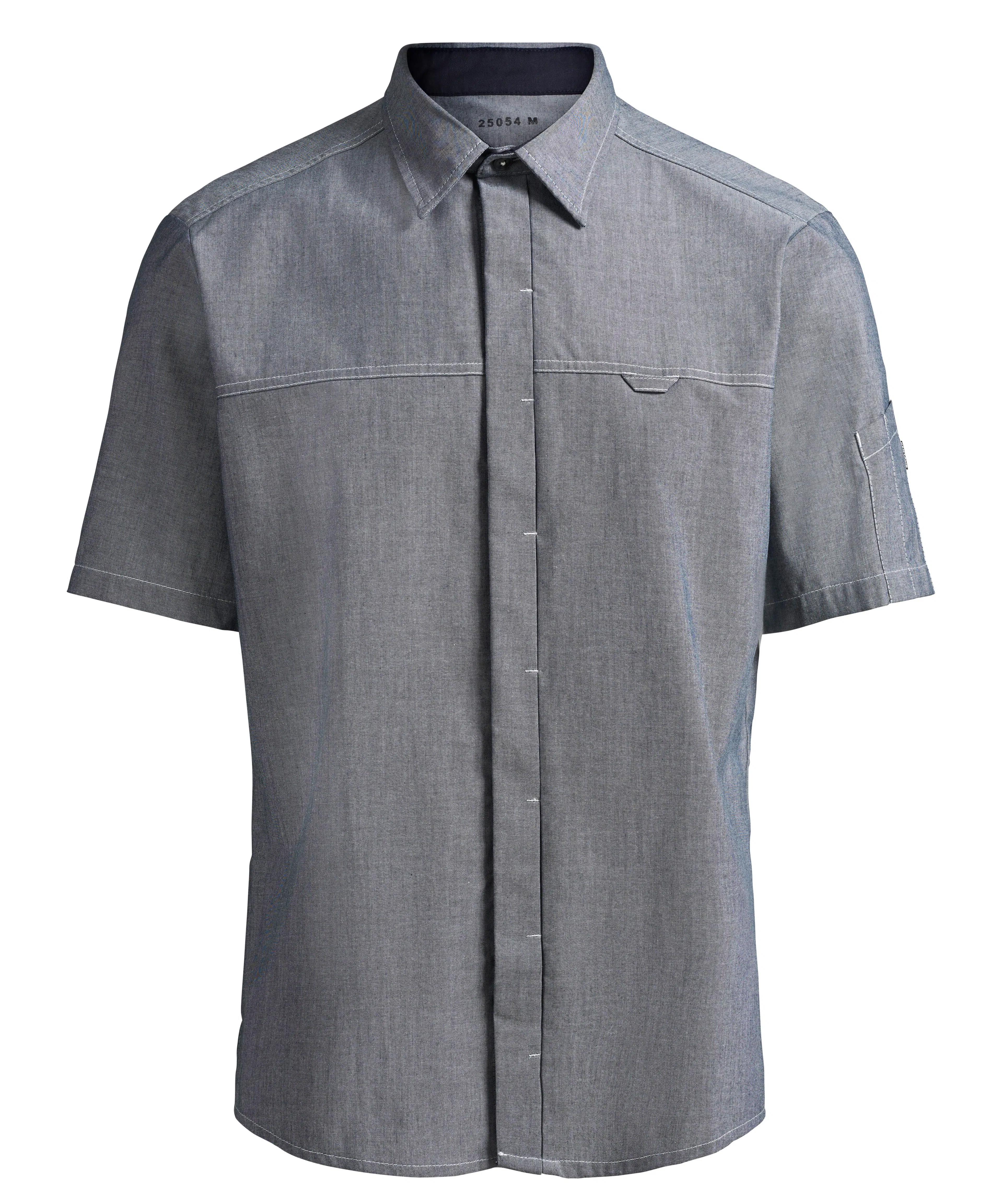Herrenhemd - chambray grau