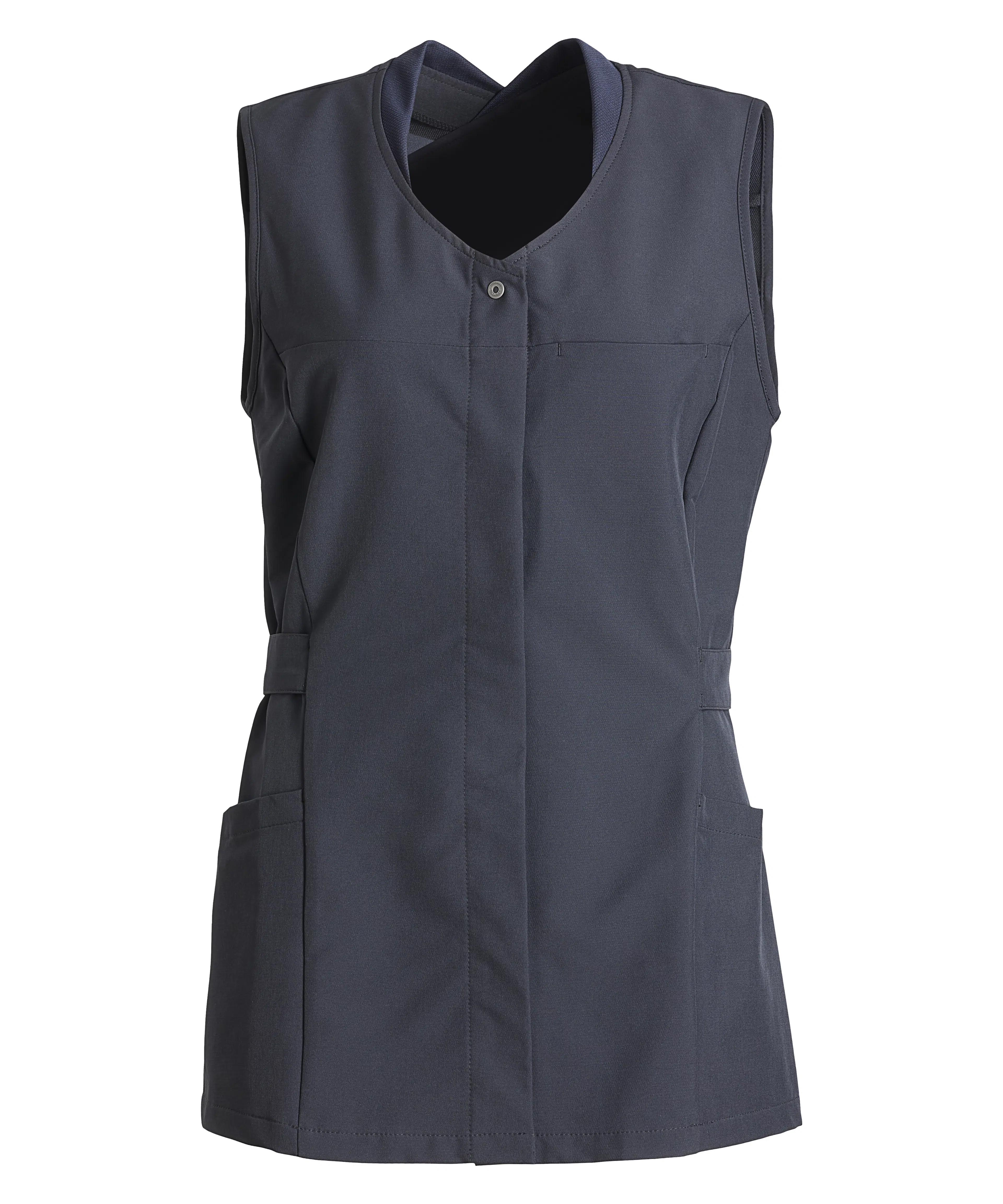 Damen Weste Cross Neck 4-Way Stretch - dark night